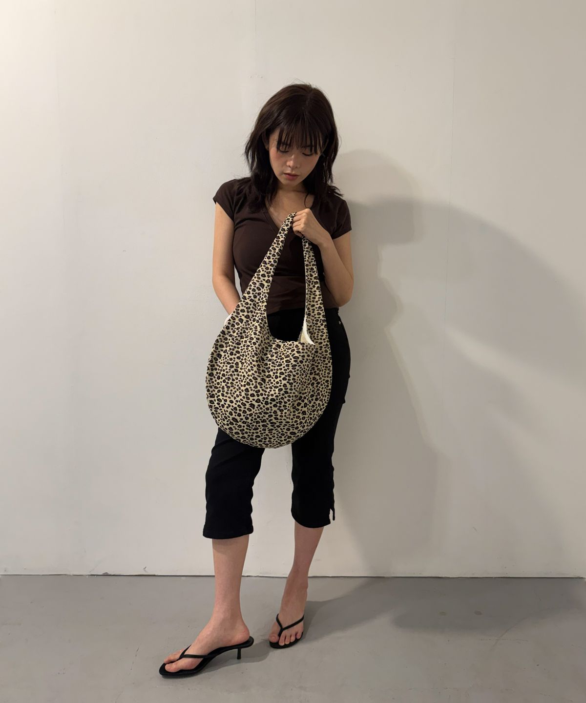샐볼(SALBOL) FIG LEOPARD BAG [BEIGE]
