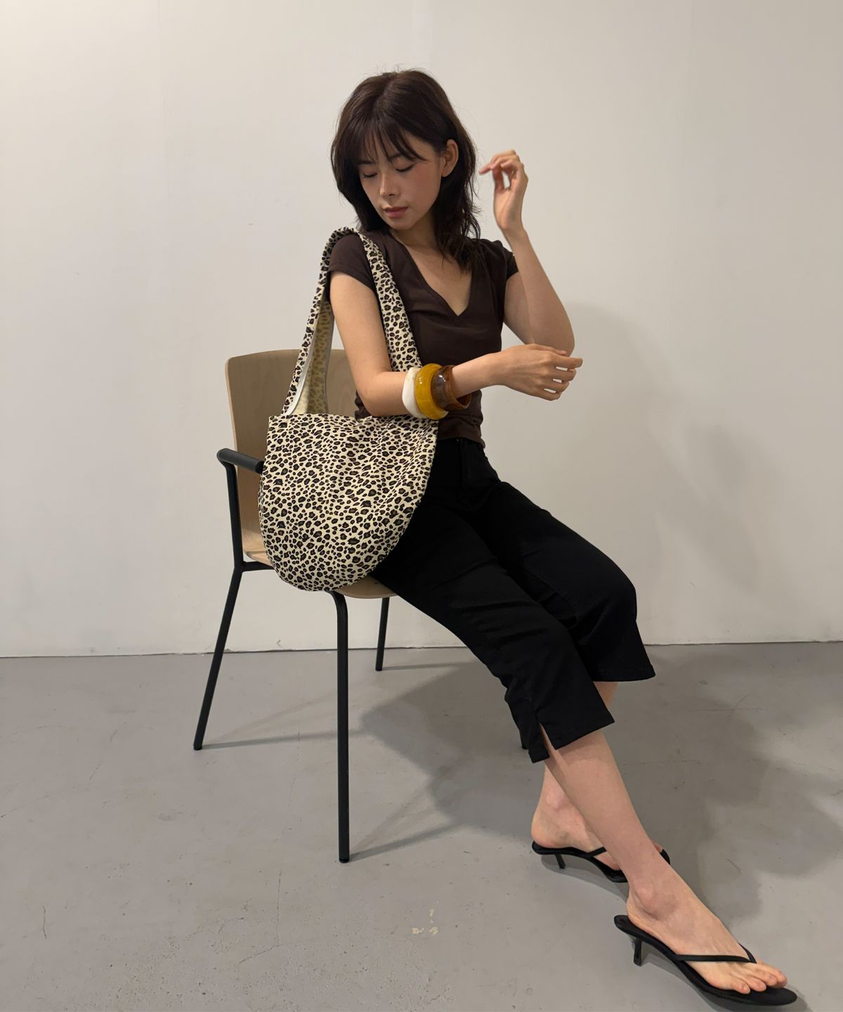 샐볼(SALBOL) FIG LEOPARD BAG [BEIGE]