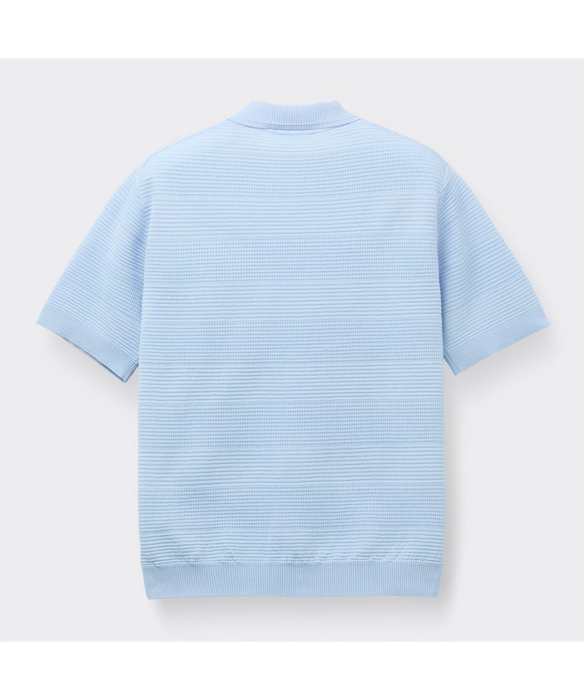 커스텀멜로우(CUSTOMELLOW) Blue Stripes Textured Collar Sweater CWWAM26411BUX