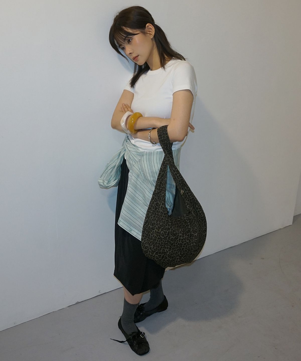 샐볼(SALBOL) FIG LEOPARD BAG [BROWN]