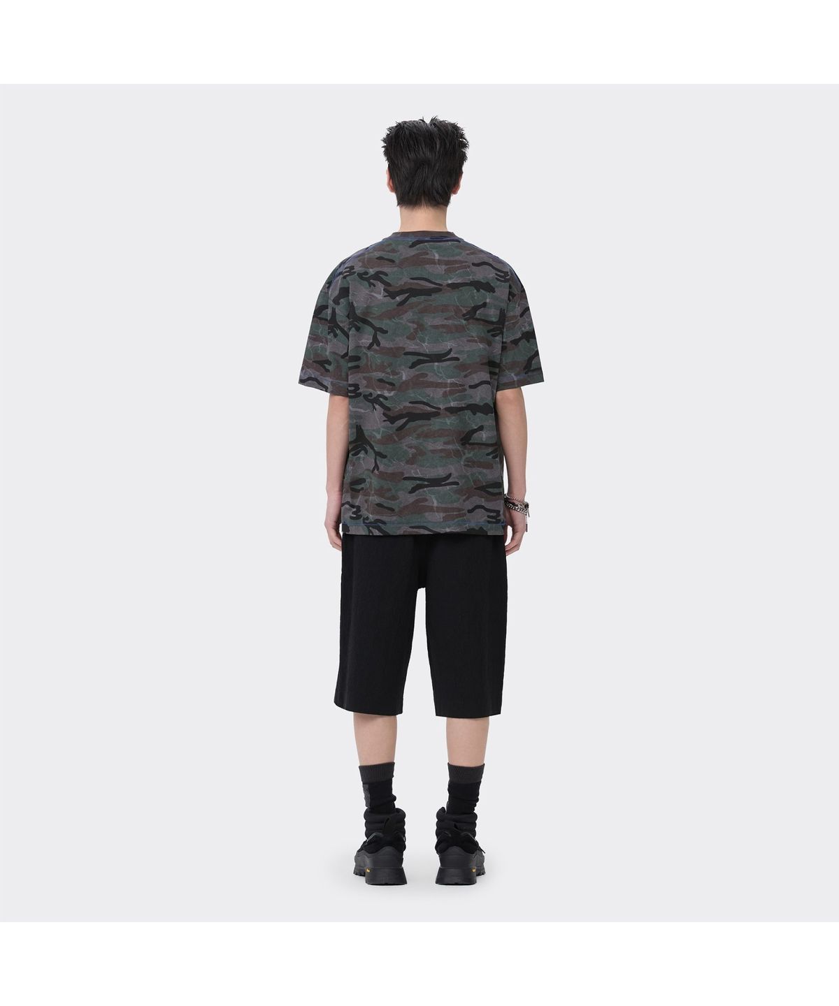 커스텀멜로우(CUSTOMELLOW) Dark Green Camo T-shirt CWTAM26421GRD