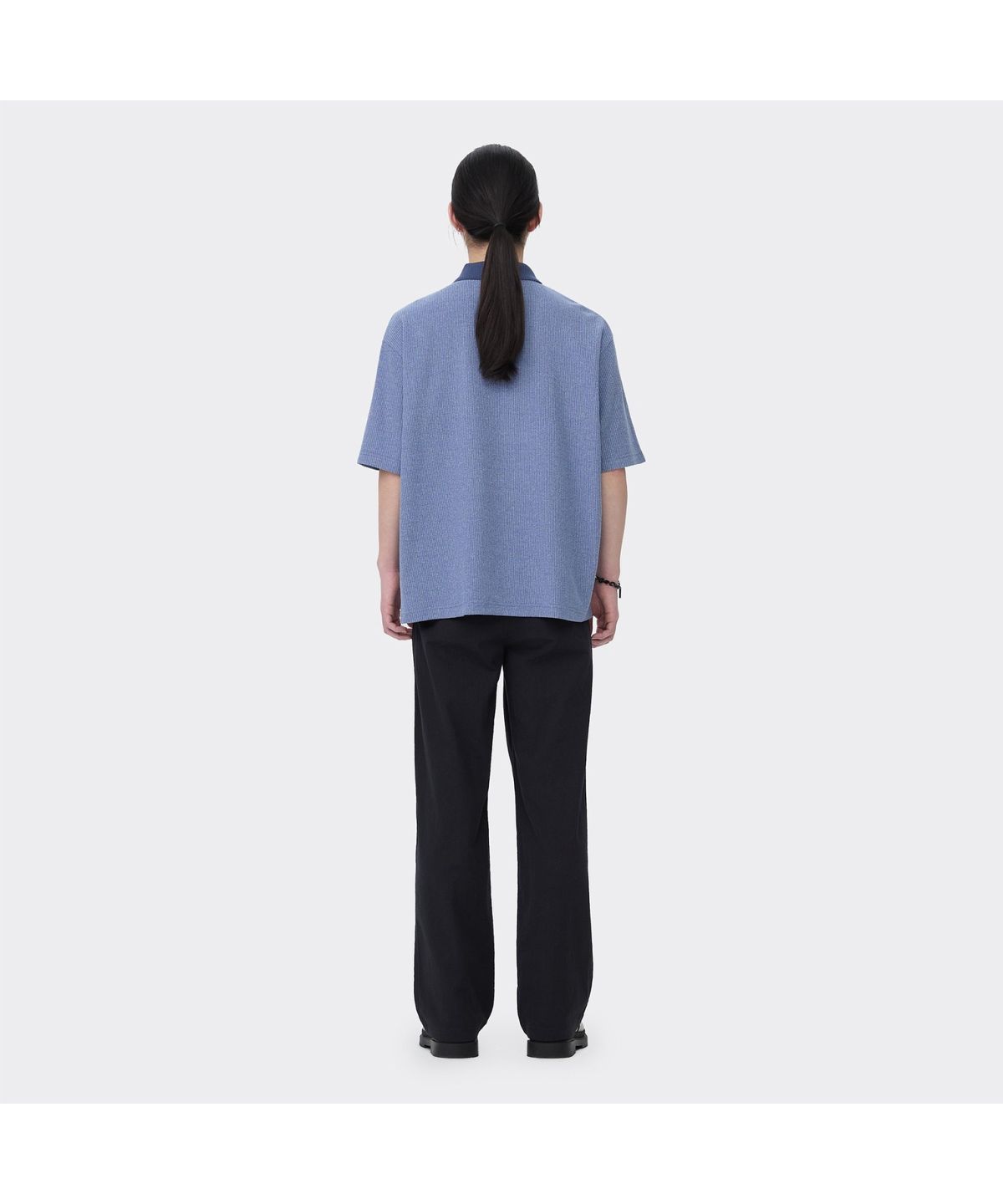 커스텀멜로우(CUSTOMELLOW) Blue Oversized Fit Polo CWTAM26511BUX