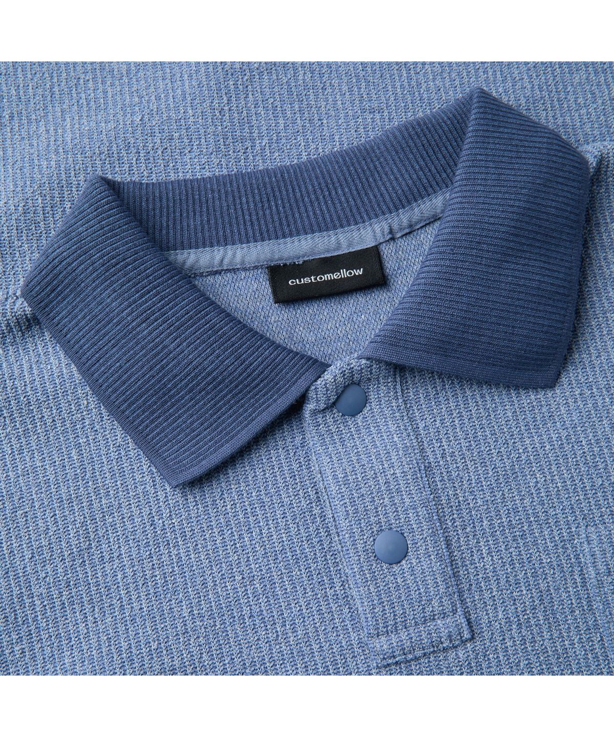 커스텀멜로우(CUSTOMELLOW) Blue Oversized Fit Polo CWTAM26511BUX