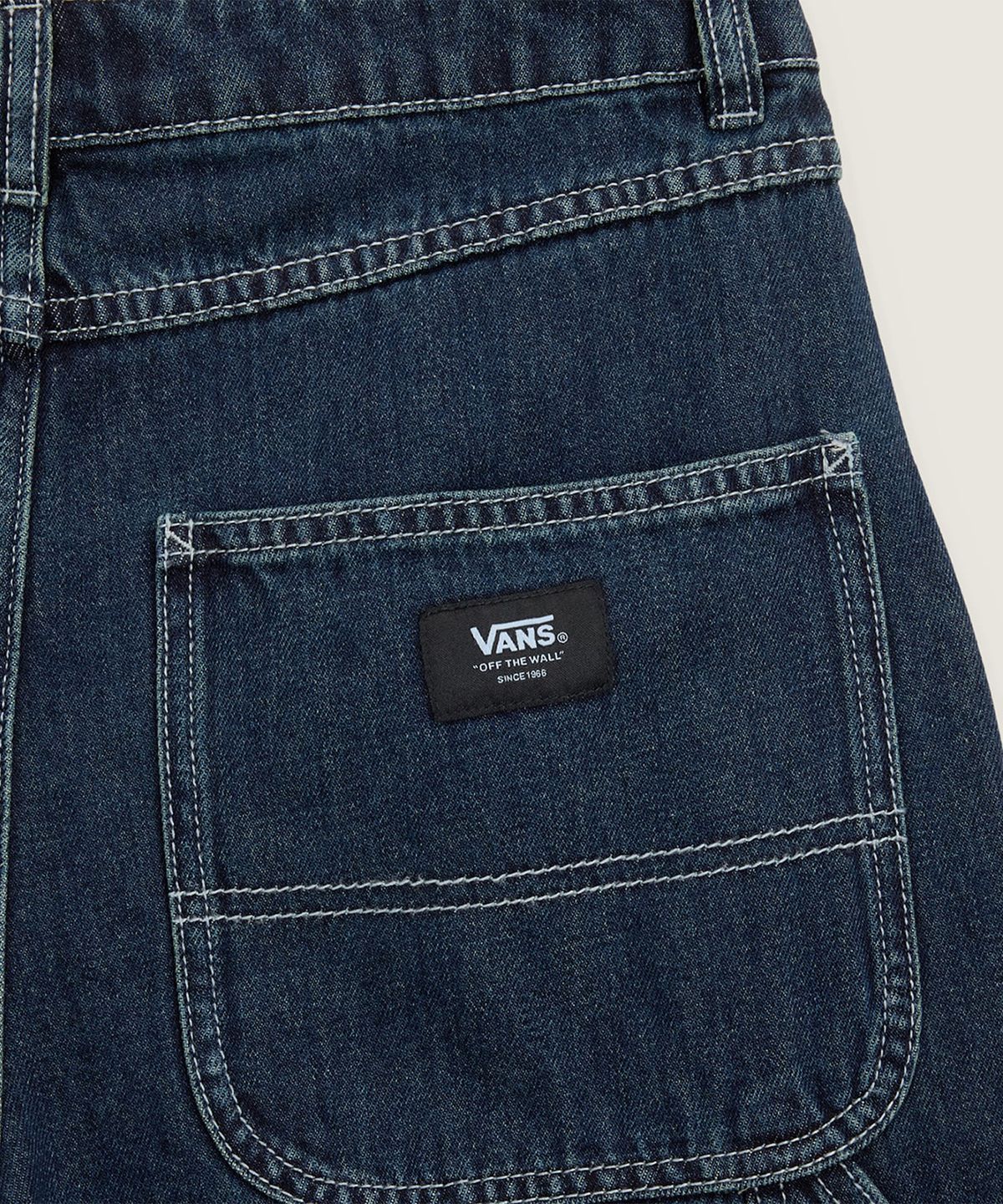 반스(VANS) 배기 데님 쇼츠 - 워시드 인디고 데님 / VN000TMMGMS1