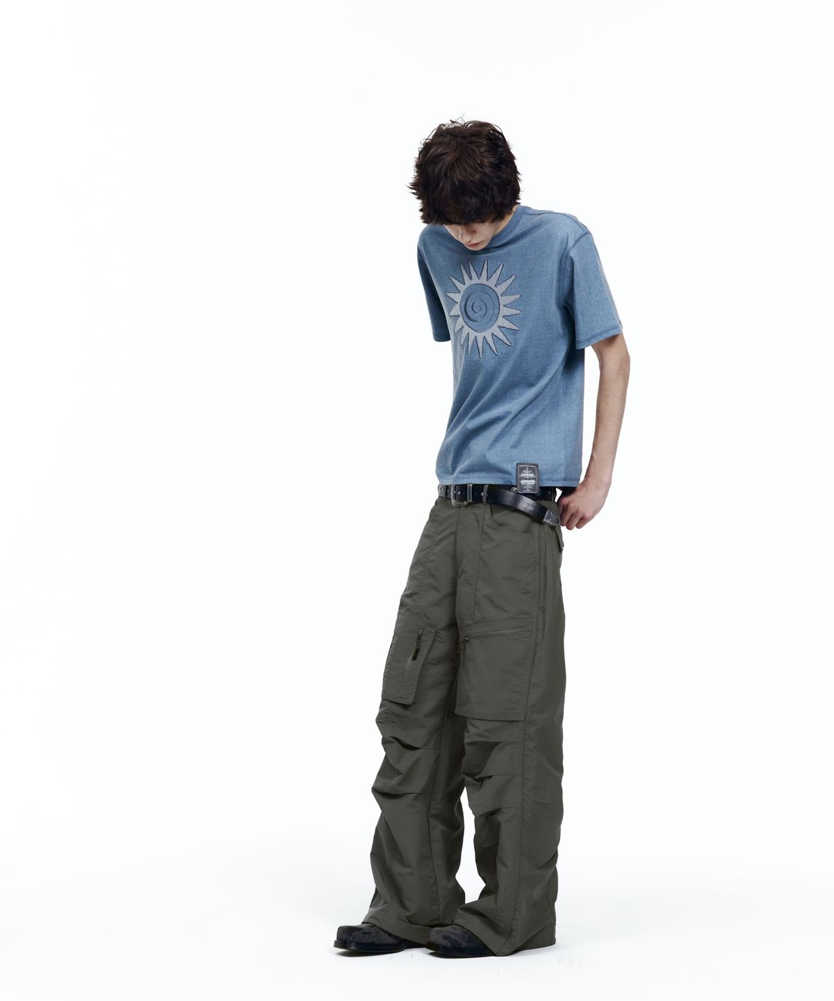 아캄(AAKAM) Knee Pin-Tuck Rain Shield Pants (Khaki)