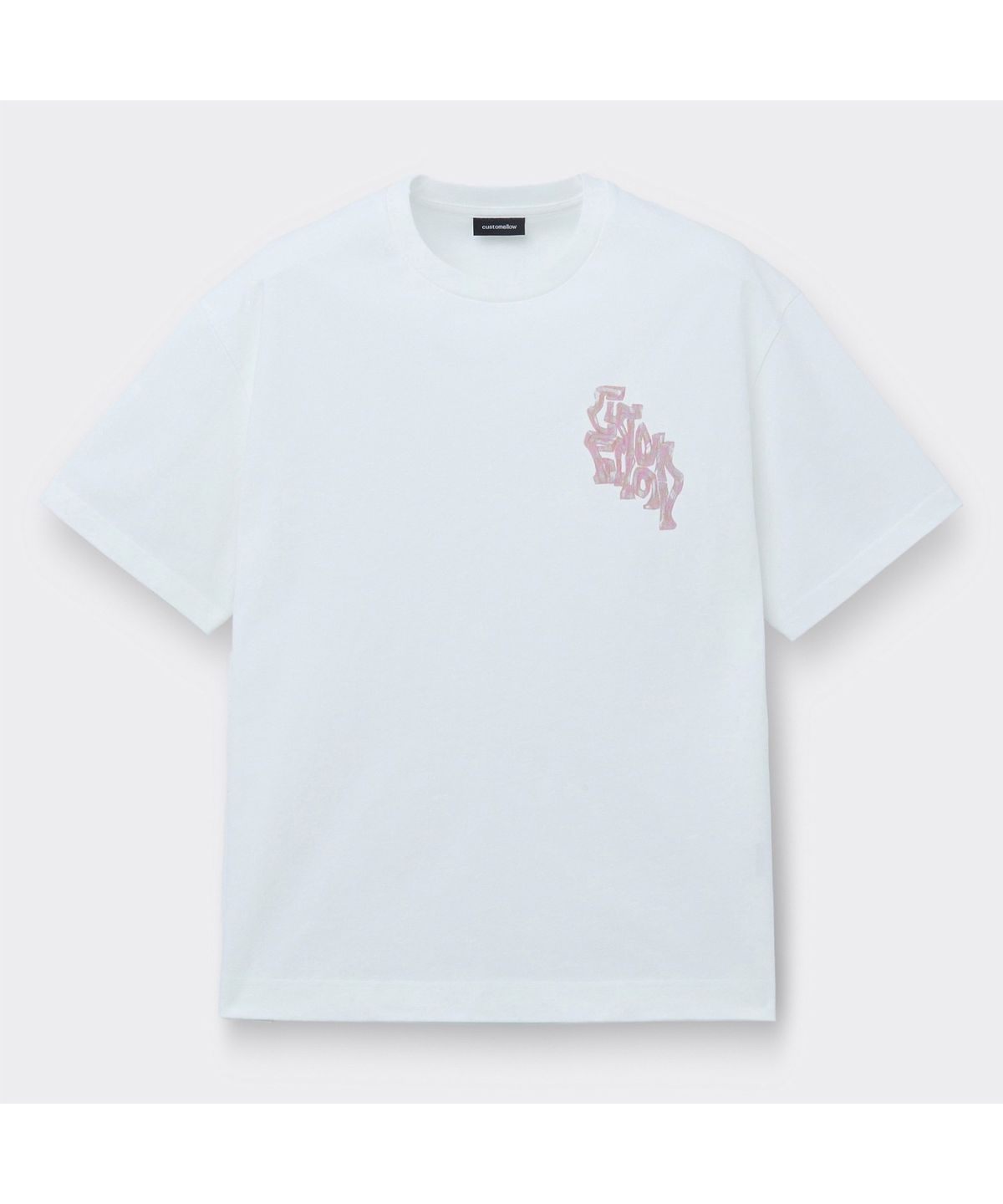 커스텀멜로우(CUSTOMELLOW) [Vincent] White Graphic T-Shirt CWTAM26499WHX