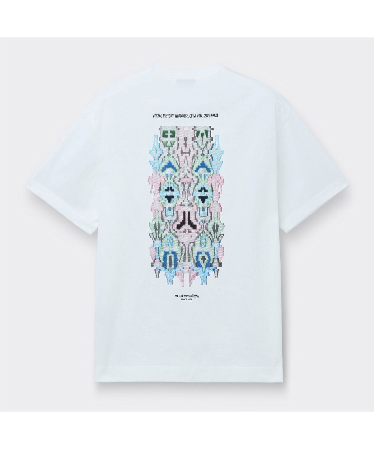 커스텀멜로우(CUSTOMELLOW) [Vincent] White Graphic T-Shirt CWTAM26496WHX