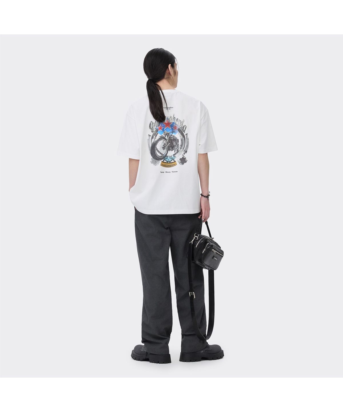 커스텀멜로우(CUSTOMELLOW) White Graphic T-shirt CWTAM26431WHX