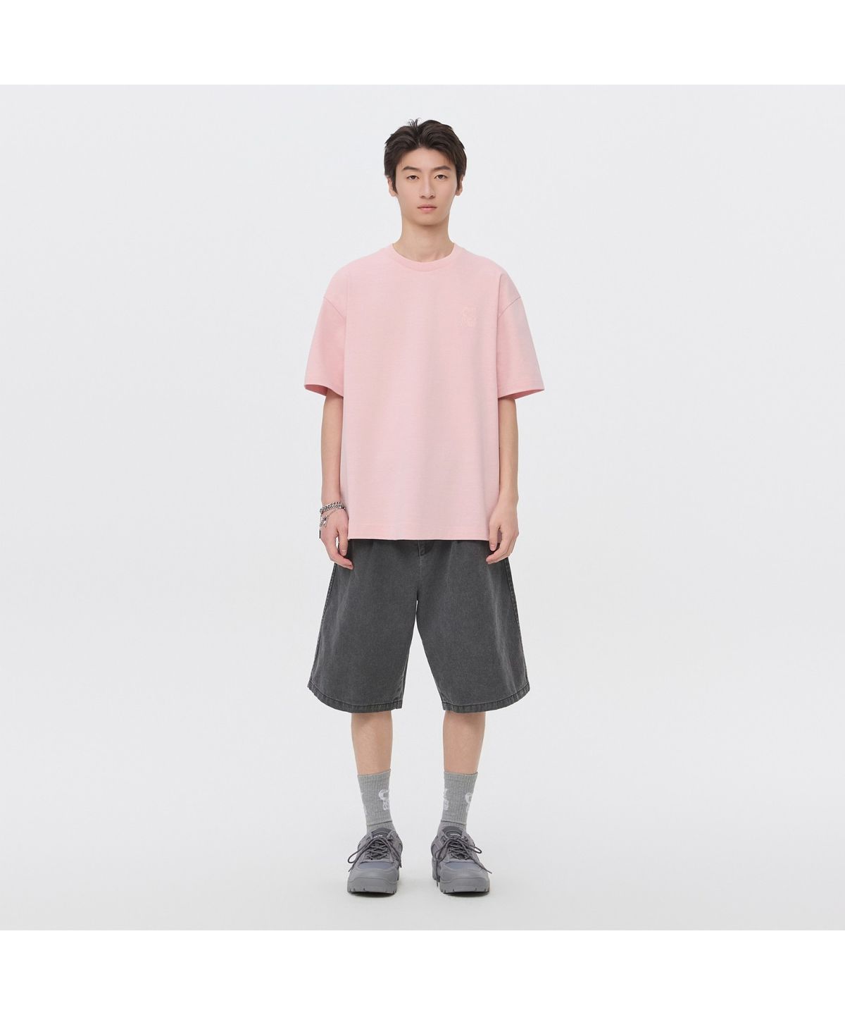 커스텀멜로우(CUSTOMELLOW) [Vincent] Pink Graphic Dyed T-Shirt CWTAM26491PIX