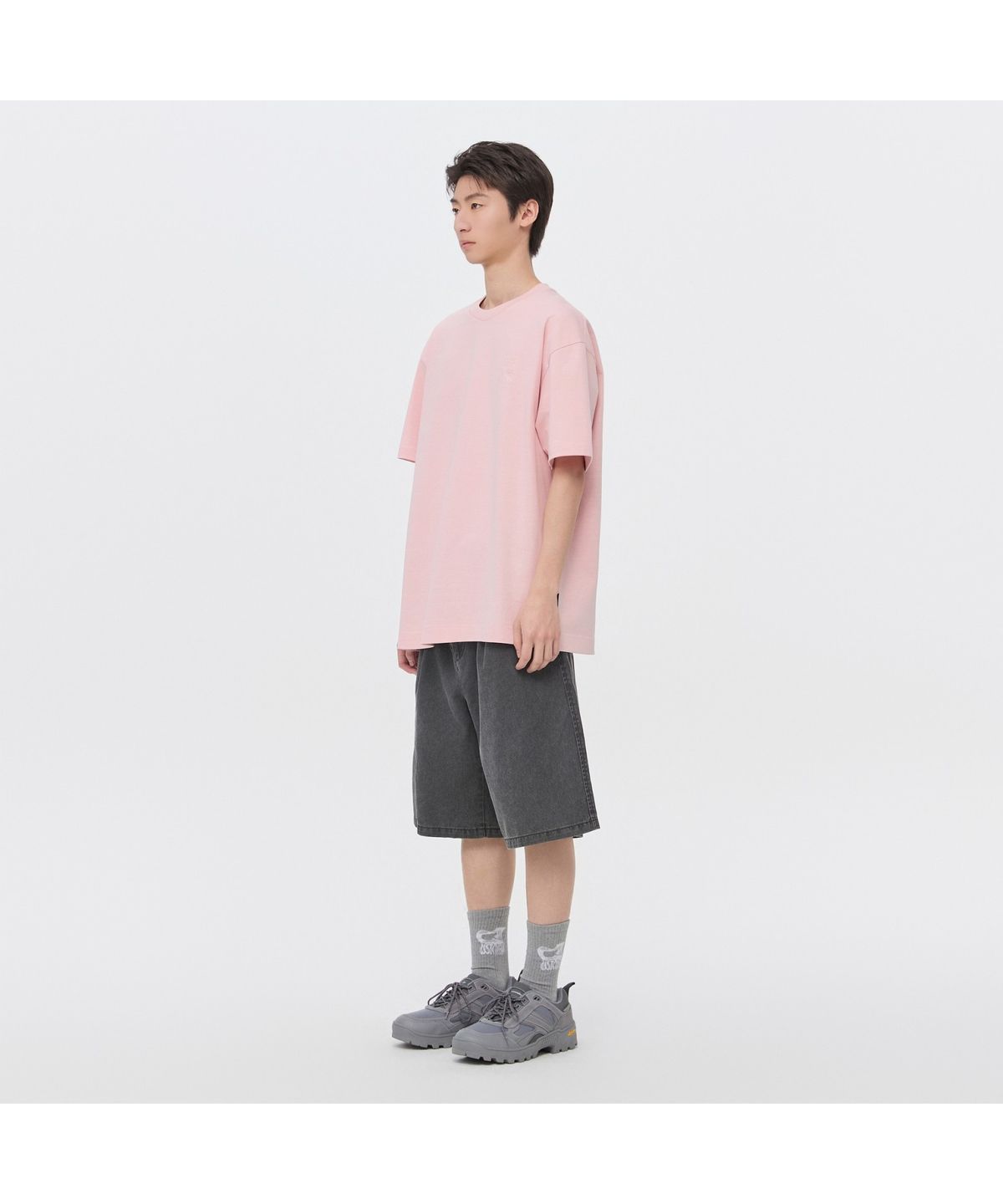 커스텀멜로우(CUSTOMELLOW) [Vincent] Pink Graphic Dyed T-Shirt CWTAM26491PIX
