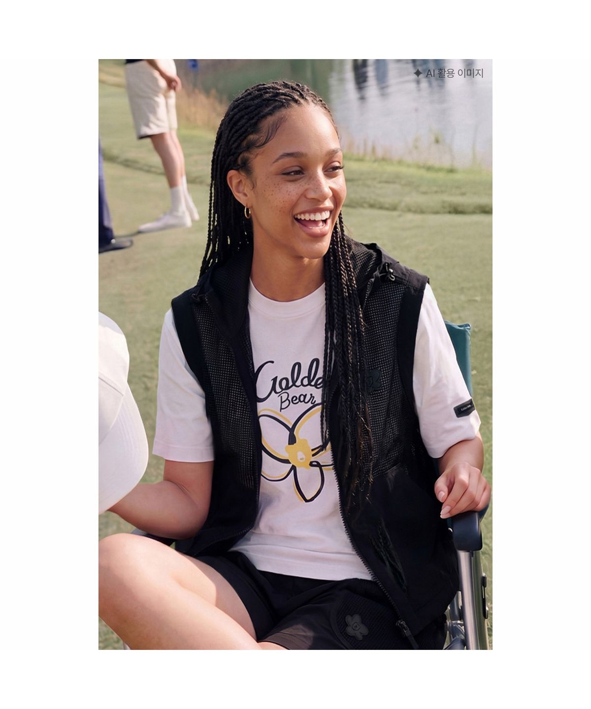 골든베어(GOLDEN BEAR) (여성) Magnolia Graphic T-shirt G5TAM26461WHX