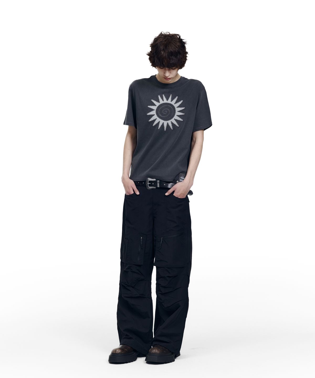 아캄(AAKAM) Knee Pin-Tuck Rain Shield Pants (Black)
