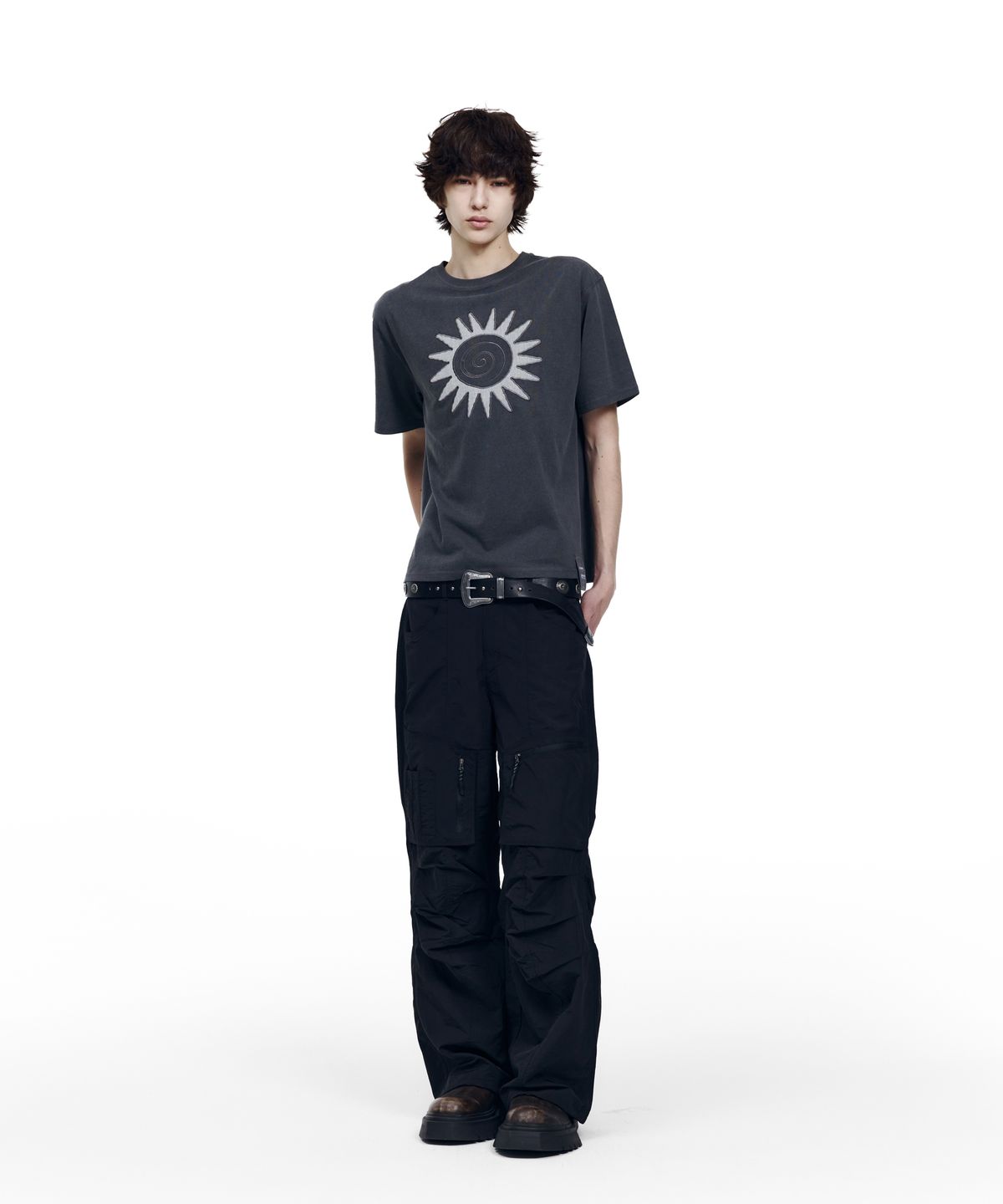 아캄(AAKAM) Knee Pin-Tuck Rain Shield Pants (Black)