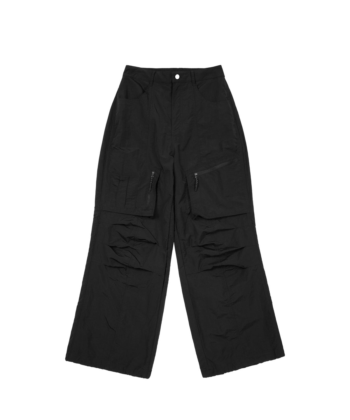 아캄(AAKAM) Knee Pin-Tuck Rain Shield Pants (Black)