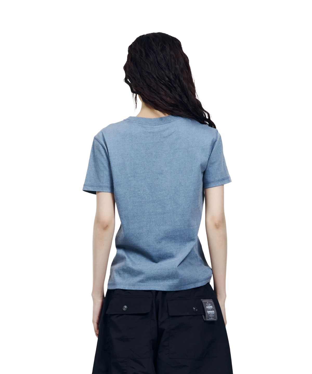 아캄(AAKAM) Washed Sun Patch Half Top (Blue)