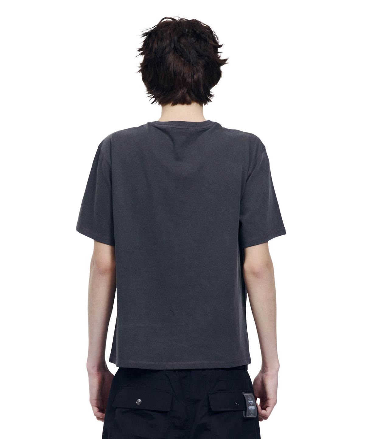 아캄(AAKAM) Washed Sun Patch Half Top (Charcoal)