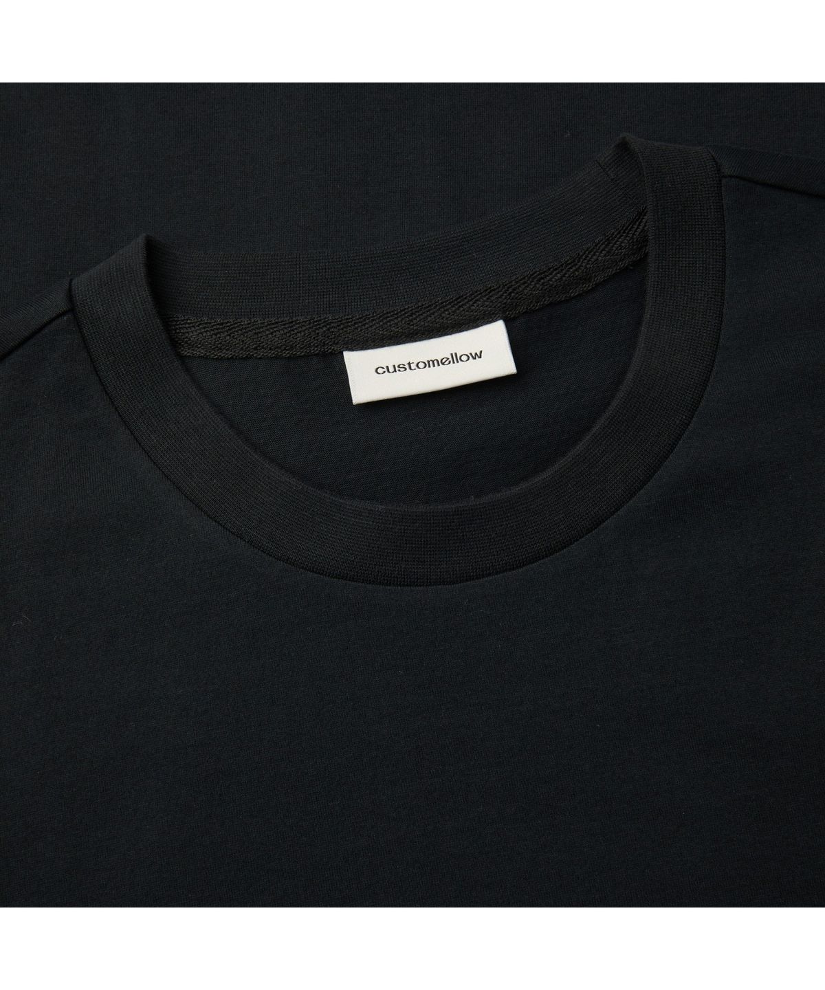 커스텀멜로우(CUSTOMELLOW) [Essentials] Black Basic T-shirt C9TAM26411BKX