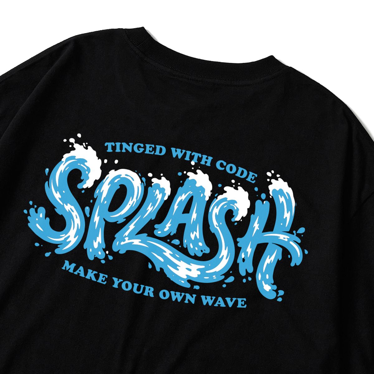스플래시코드(SPLASHCODE) 반팔 티셔츠 블랙 - 스플래시코드 웨이브(Splashcode Wave)