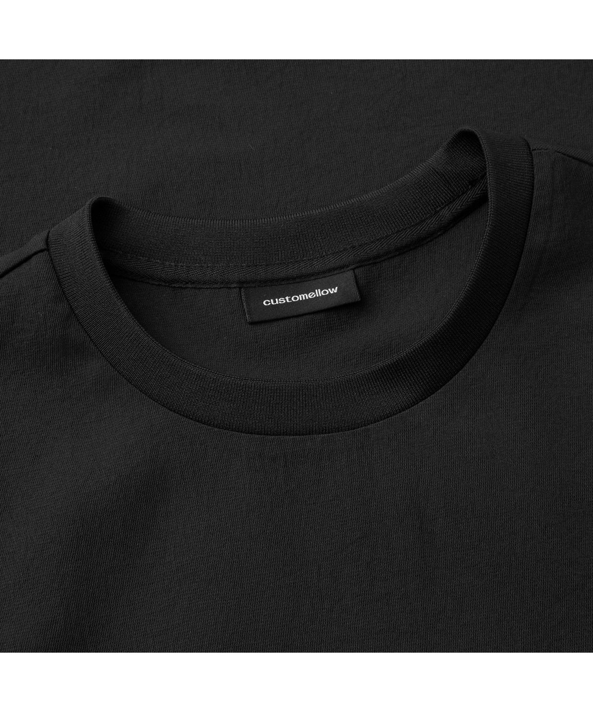 커스텀멜로우(CUSTOMELLOW) Black Woven T-shirt CWTAM26412BKX