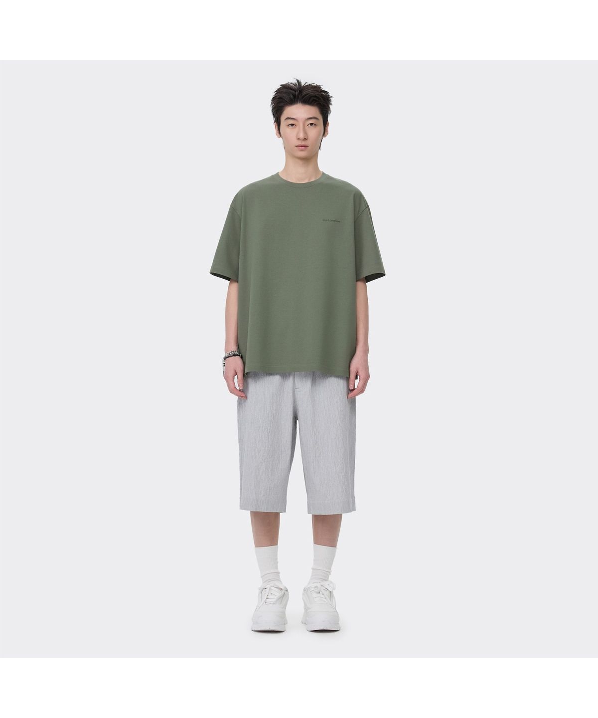 커스텀멜로우(CUSTOMELLOW) Khaki Graphic T-shirt CWTAM26433KHX