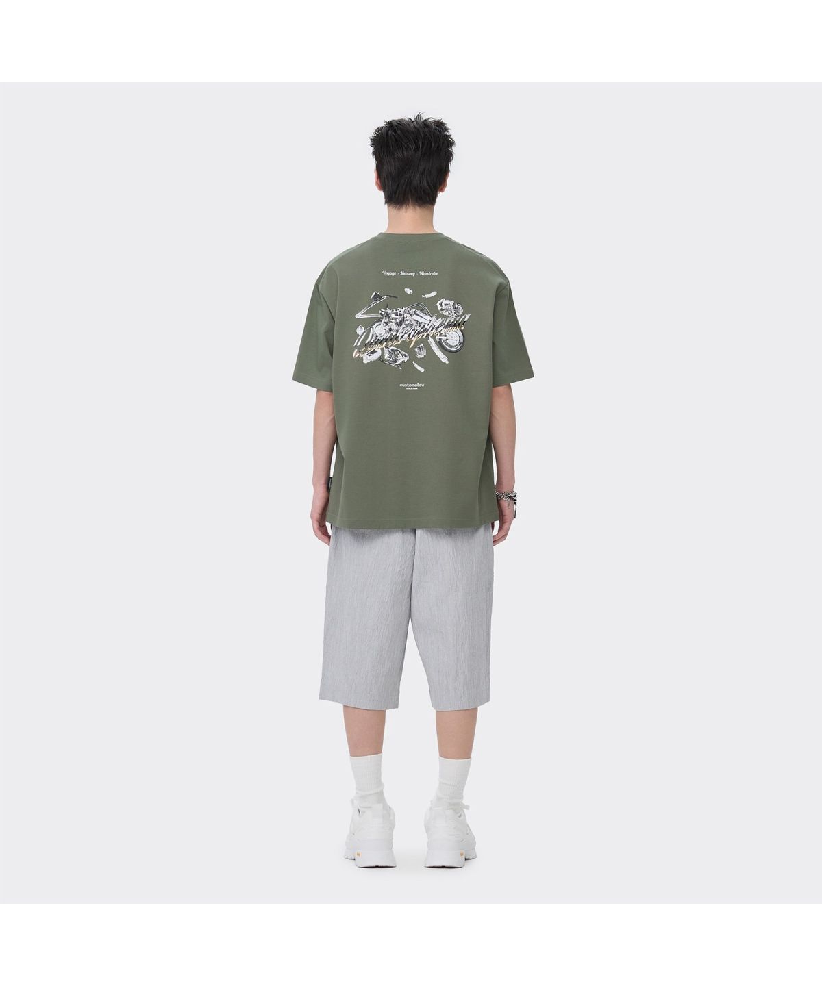 커스텀멜로우(CUSTOMELLOW) Khaki Graphic T-shirt CWTAM26433KHX