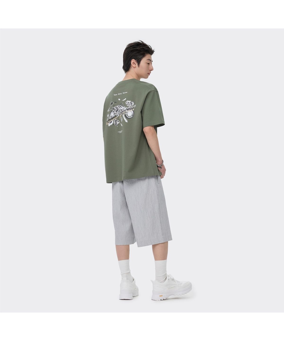 커스텀멜로우(CUSTOMELLOW) Khaki Graphic T-shirt CWTAM26433KHX