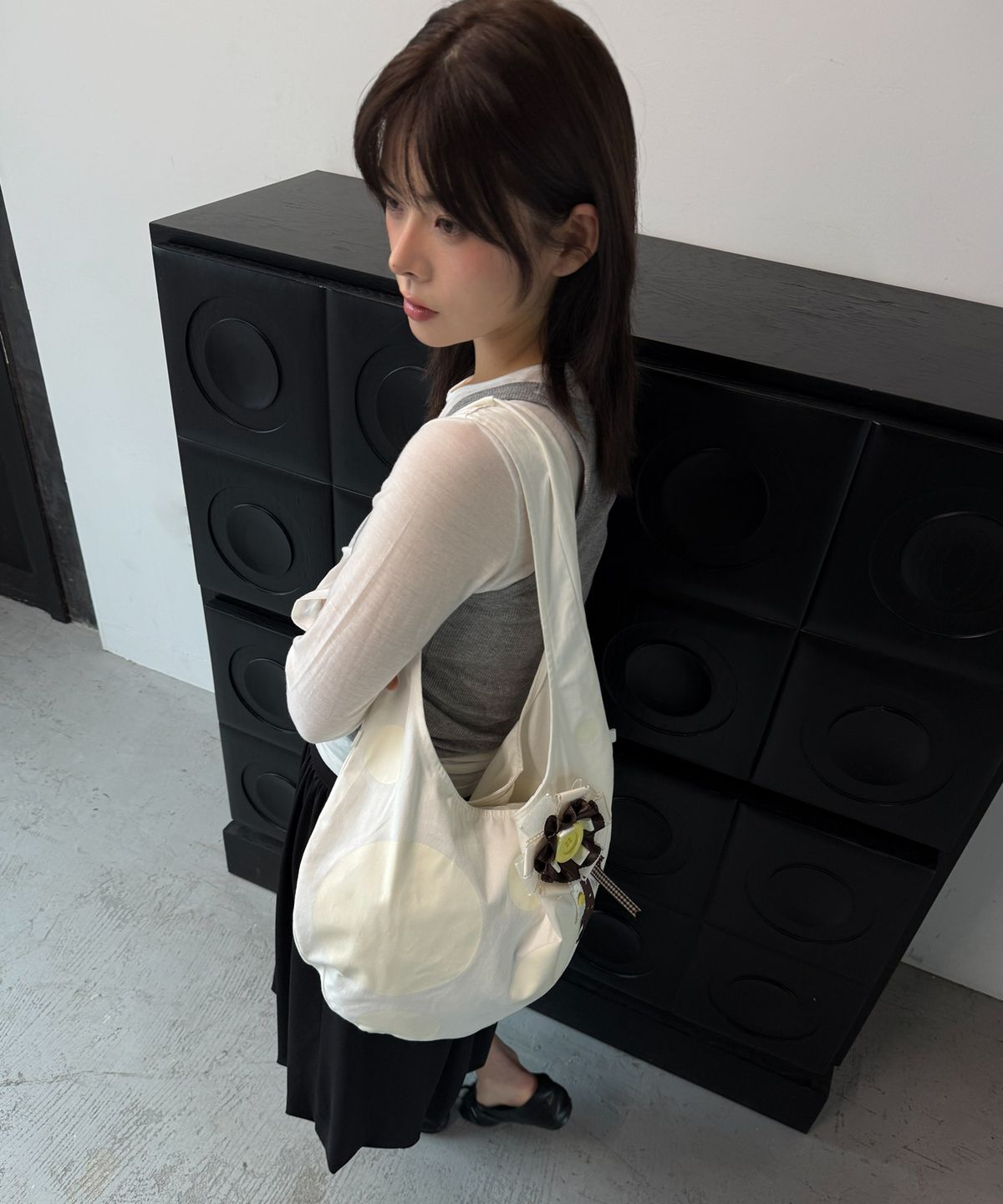 샐볼(SALBOL) FIG DOT BAG [IVORY]