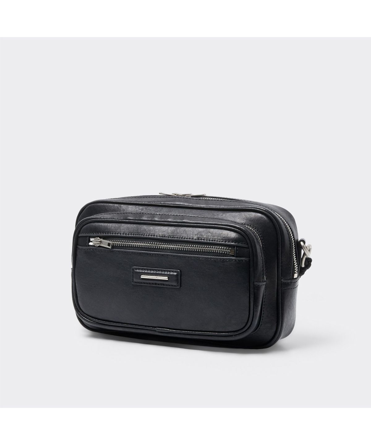 커스텀멜로우(CUSTOMELLOW) Black Leather Cross Bag CABAX26102BKX