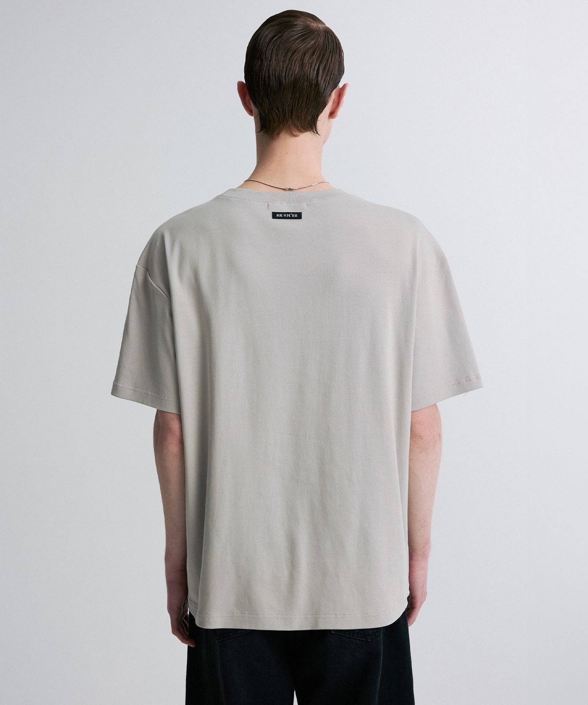 리이 맨(RERHEE MEN) LOGO EMBROIDERED T-SHIRT MOSS
