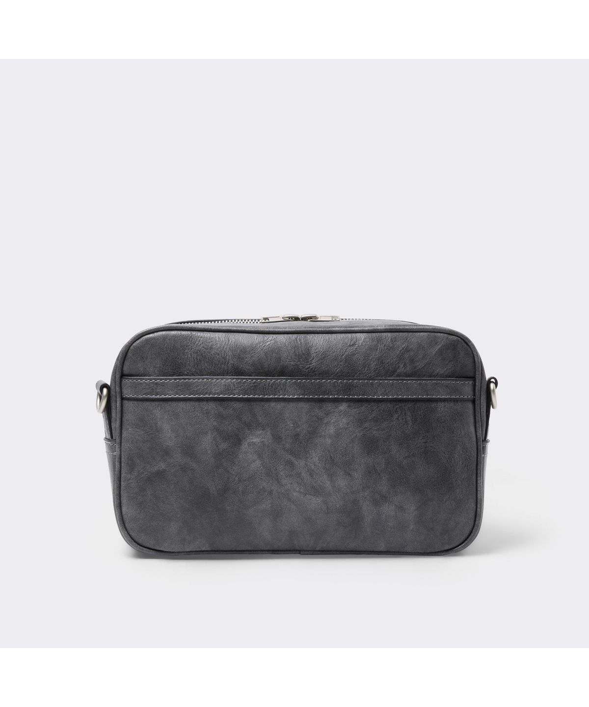 커스텀멜로우(CUSTOMELLOW) Grey Faux Leather Cross Bag CABAX26103GYX
