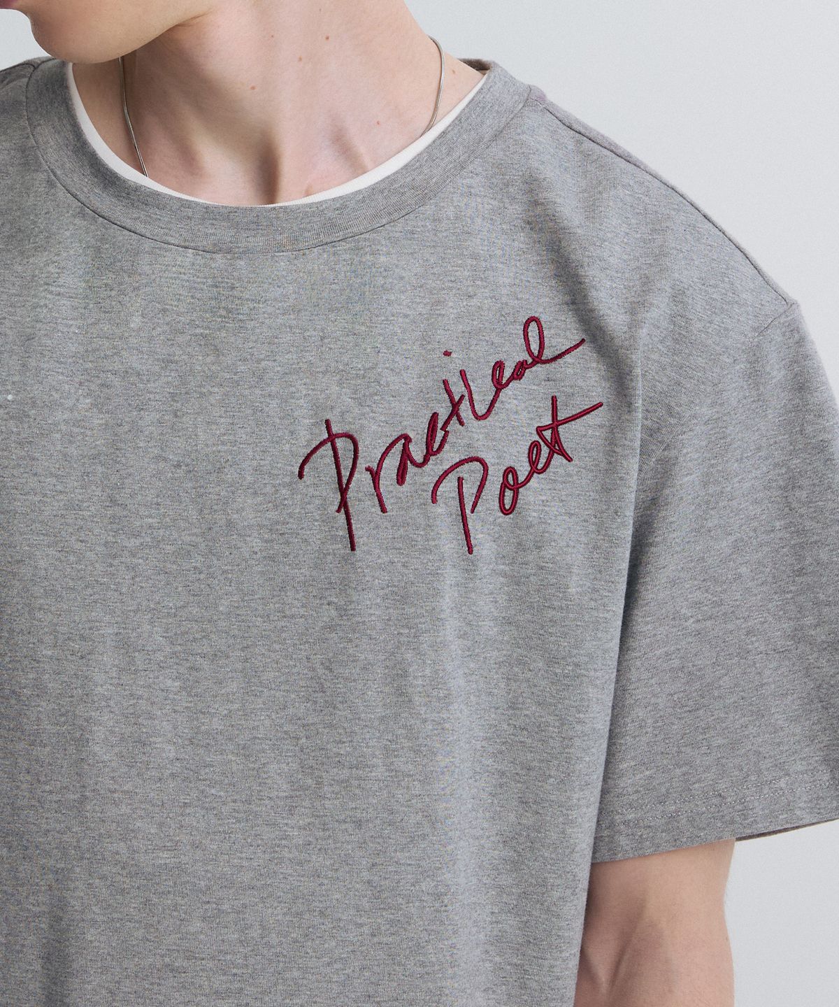 리이 맨(RERHEE MEN) PRACTICAL POET T-SHIRT MELANGE GRAY