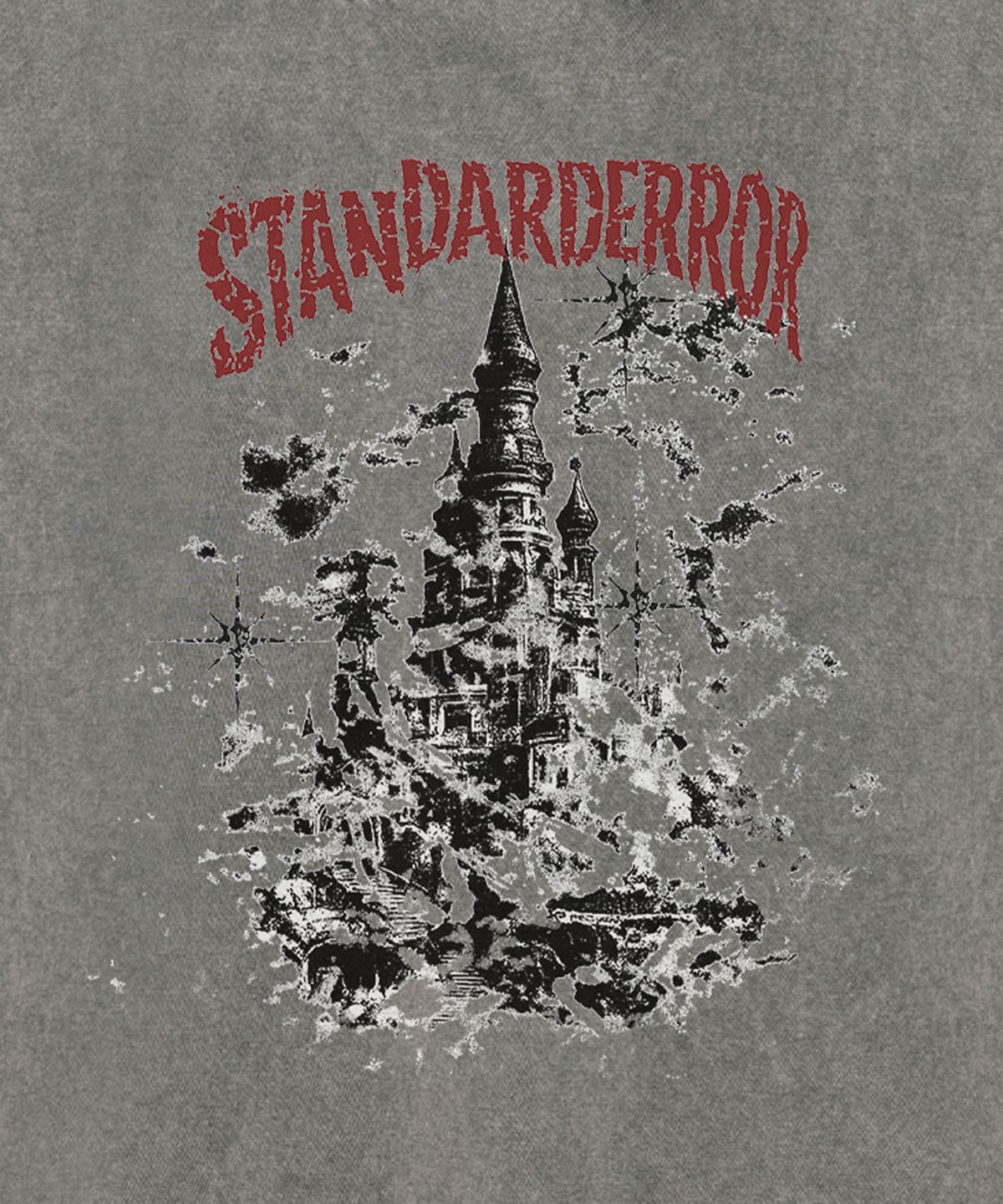 스탠다드에러(STANDARDERROR) 87-STAN322 디스토피아 캐슬 크랙 피그먼트 반팔 티셔츠 (3color)