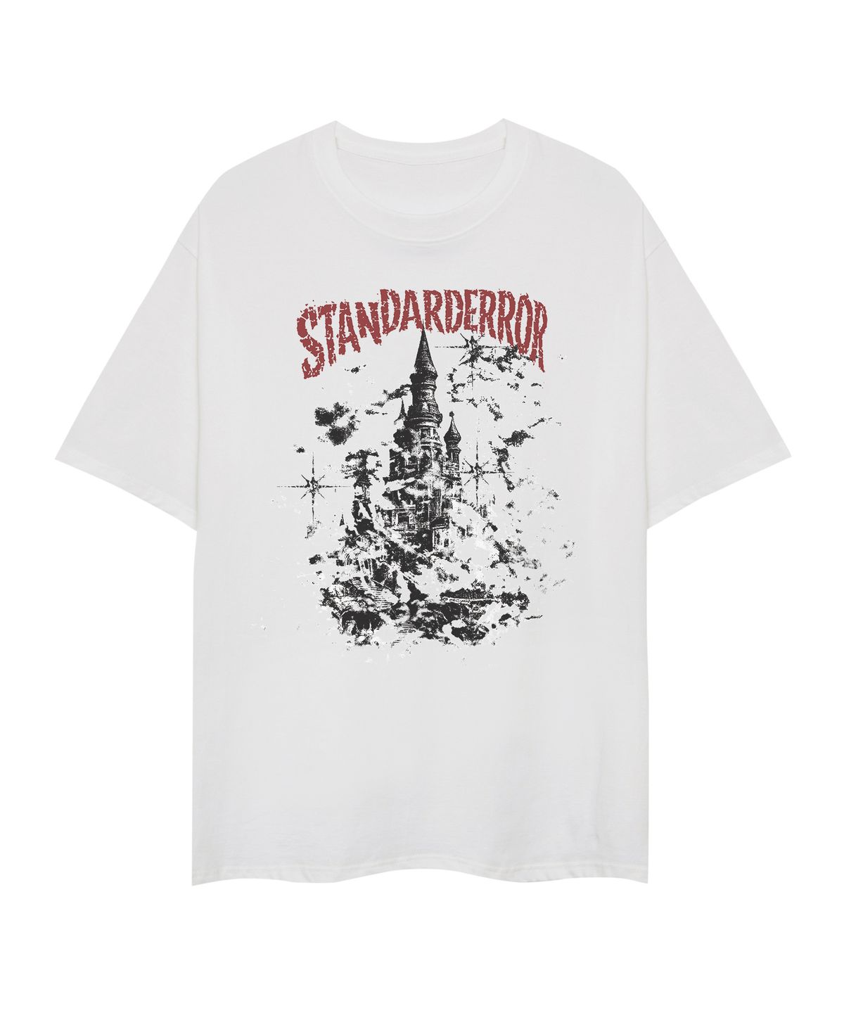 스탠다드에러(STANDARDERROR) 87-STAN322 디스토피아 캐슬 크랙 솔리드 반팔 티셔츠 (2color)