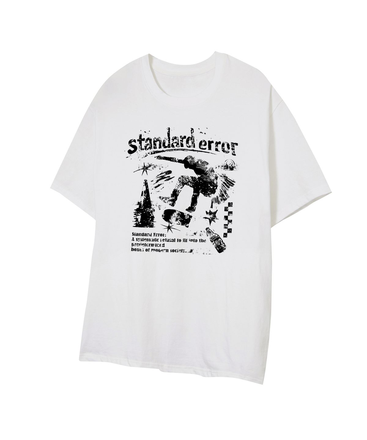 스탠다드에러(STANDARDERROR) 87-STAN323 어반 보더 크랙 솔리드 반팔 티셔츠 (2color)