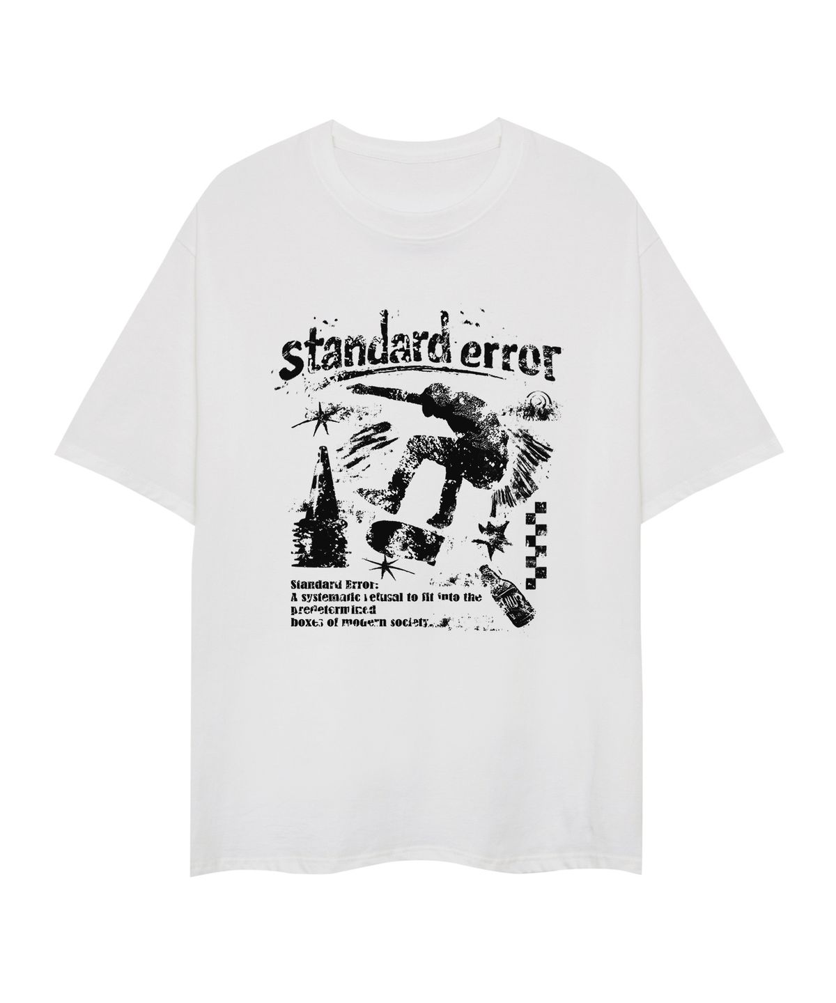 스탠다드에러(STANDARDERROR) 87-STAN323 어반 보더 크랙 솔리드 반팔 티셔츠 (2color)
