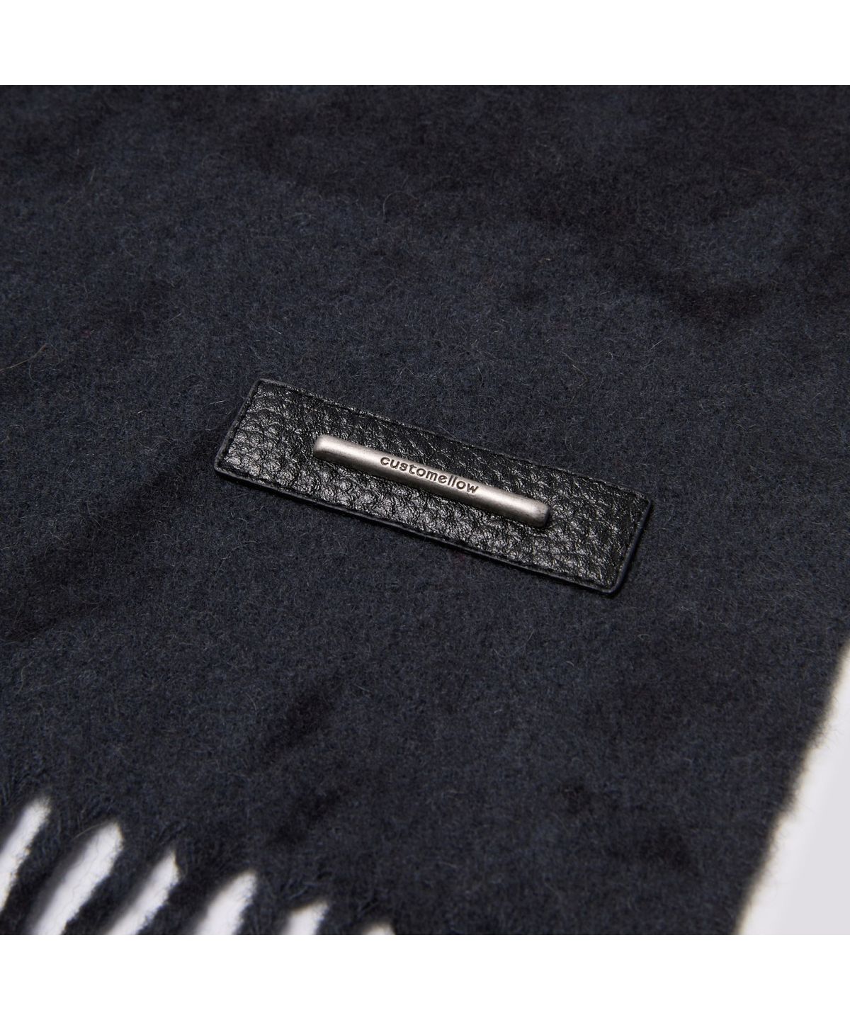 커스텀멜로우(CUSTOMELLOW) Black Wool Dyed Muffler CAAJX26002BKX