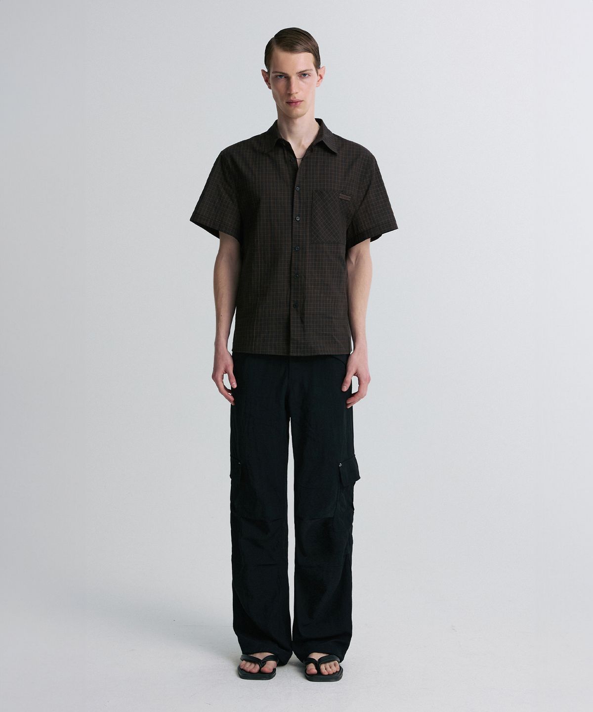리이 맨(RERHEE MEN) MINI CHECK SHORT SLEEVE SHIRT
