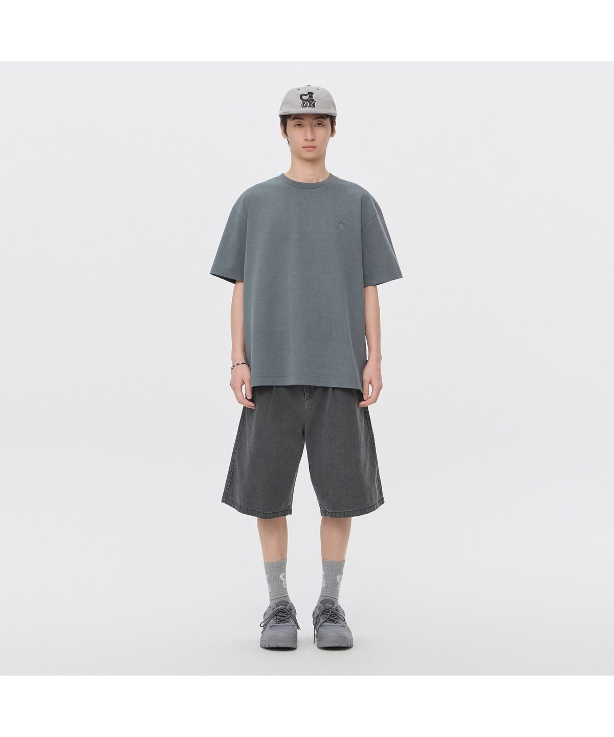 커스텀멜로우(CUSTOMELLOW) [Vincent] Grey Graphic Cap CARAX26481GYX
