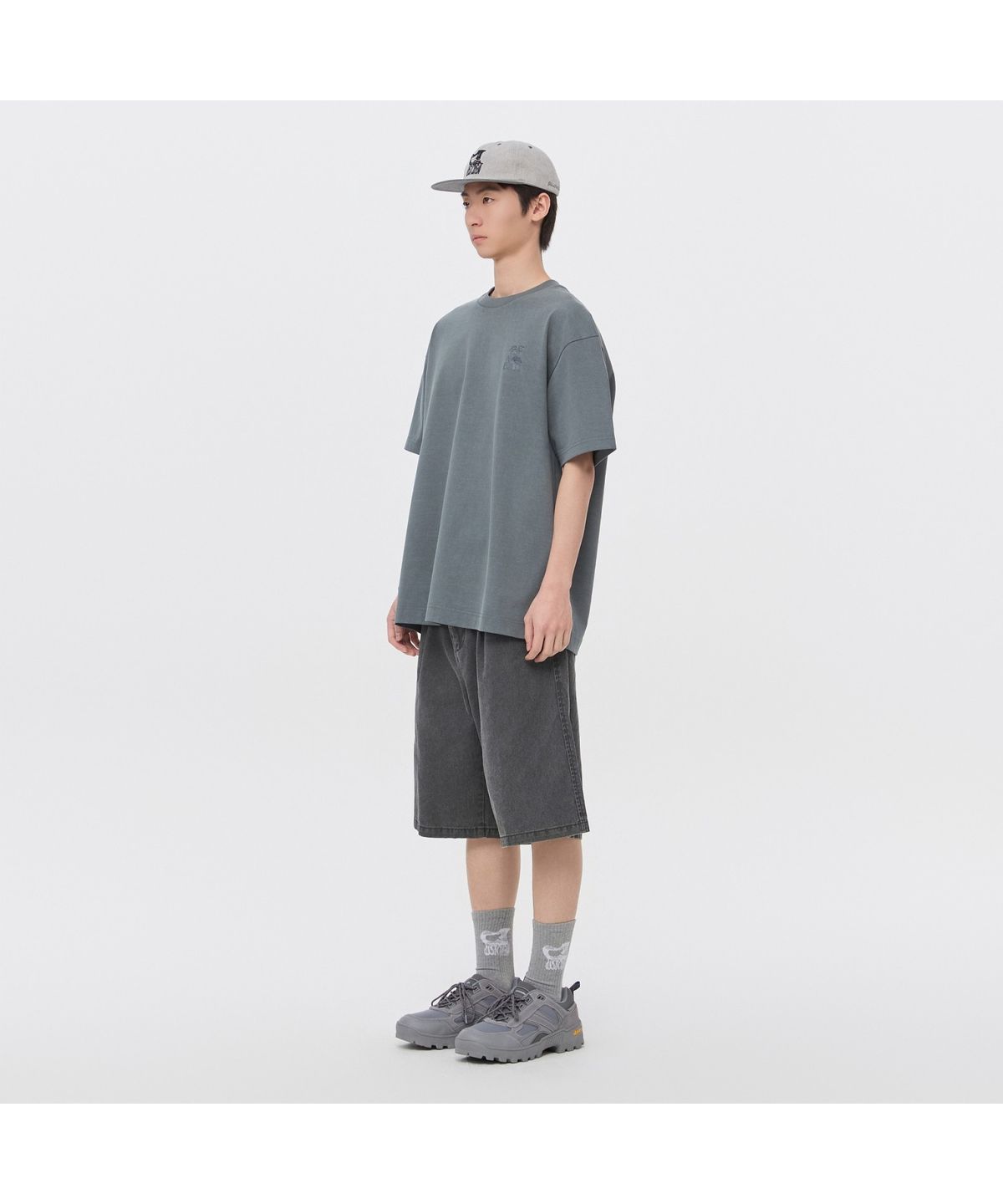커스텀멜로우(CUSTOMELLOW) [Vincent] Grey Graphic Cap CARAX26481GYX