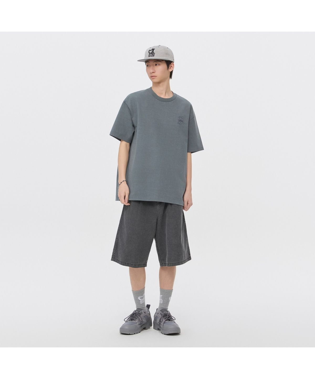 커스텀멜로우(CUSTOMELLOW) [Vincent] Grey Graphic Cap CARAX26481GYX
