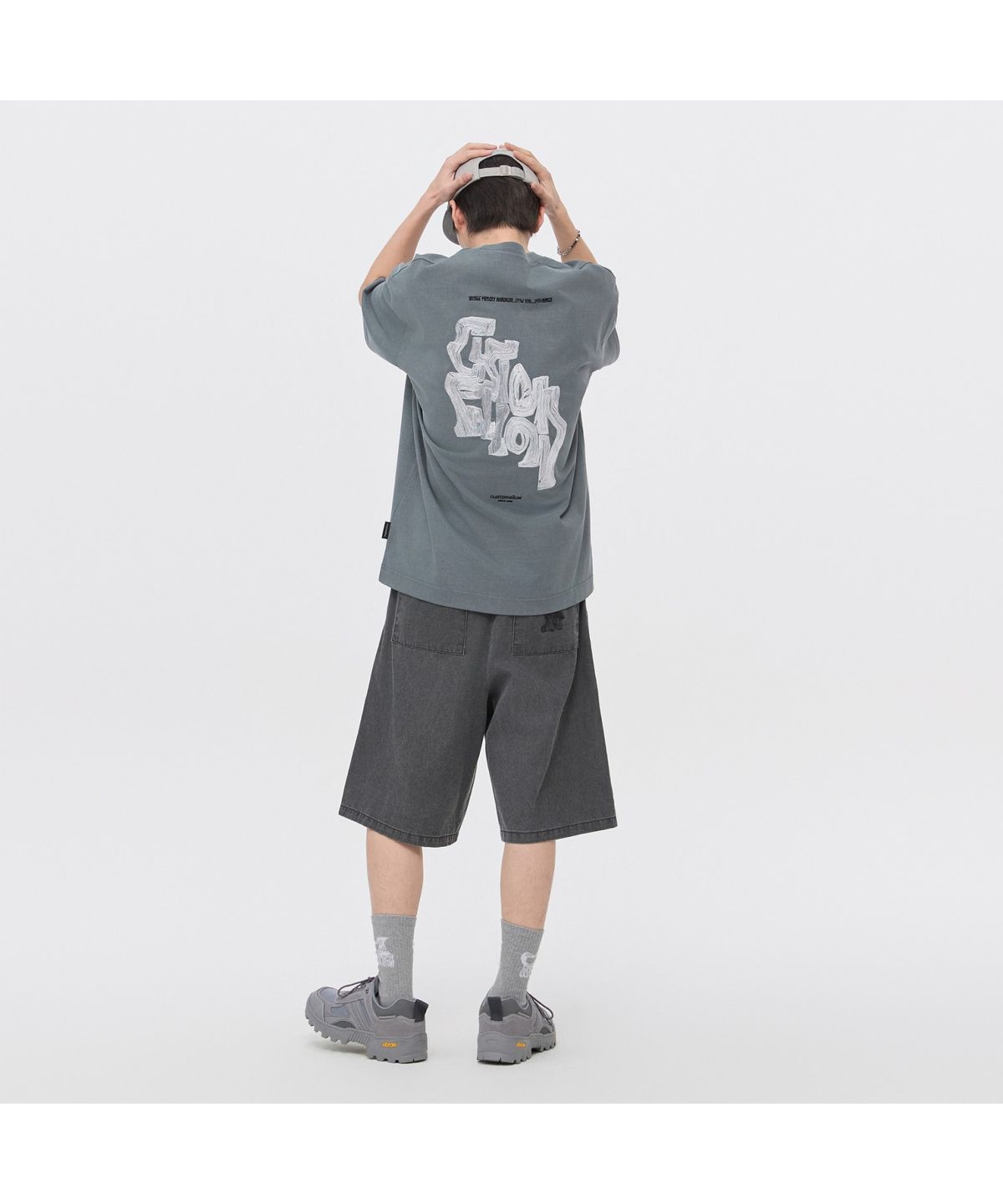 커스텀멜로우(CUSTOMELLOW) [Vincent] Grey Graphic Cap CARAX26481GYX