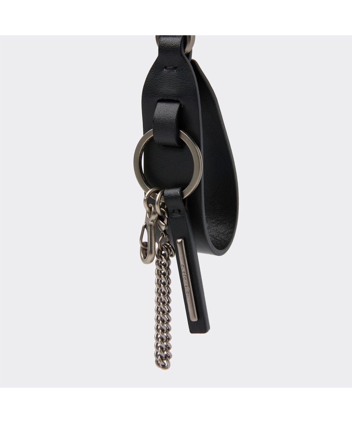 커스텀멜로우(CUSTOMELLOW) Black Leather Chain Key Ring CAAAX26201BKX