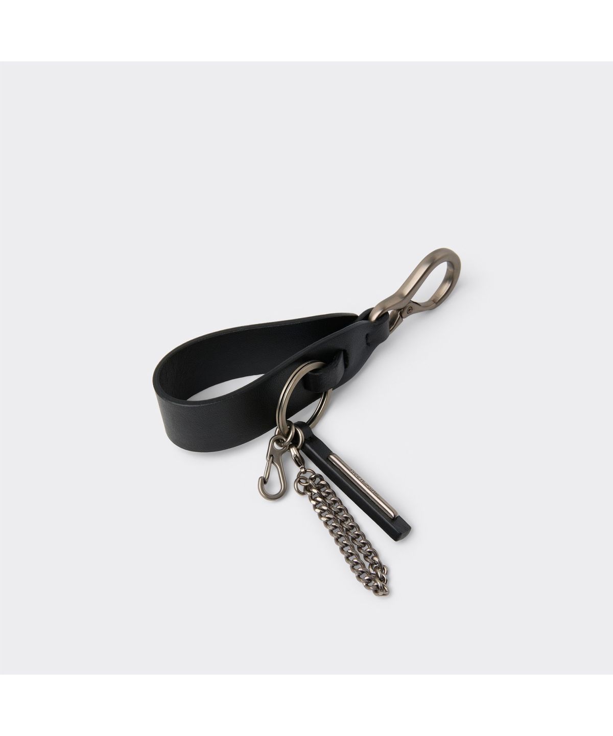 커스텀멜로우(CUSTOMELLOW) Black Leather Chain Key Ring CAAAX26201BKX