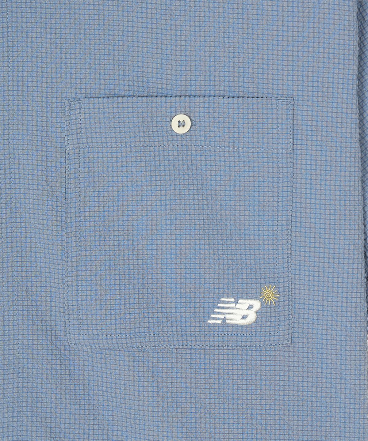 뉴발란스(NEW BALANCE) NBNAGCA013 / UNI 선 키스드 반팔셔츠 (INDIGO)