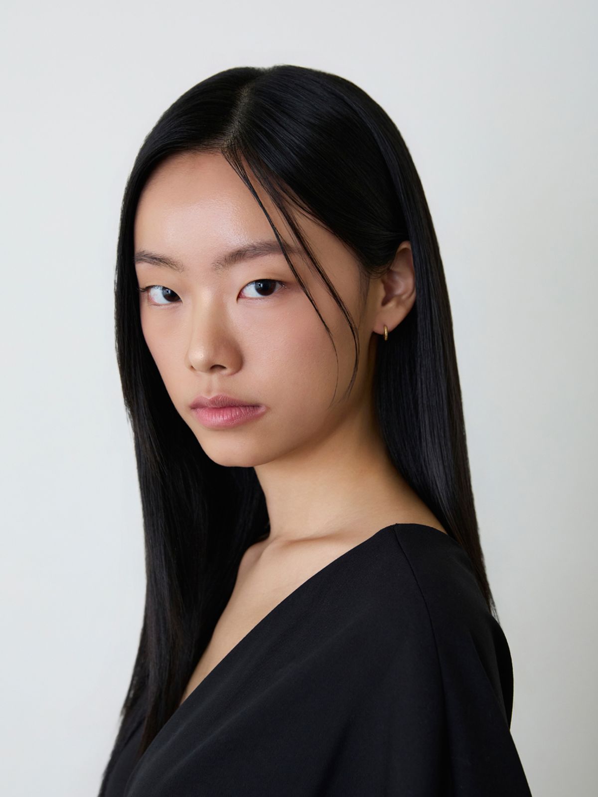 베누아(BENOIT) [실버925] 라인 원터치 후프 미니 귀걸이 골드