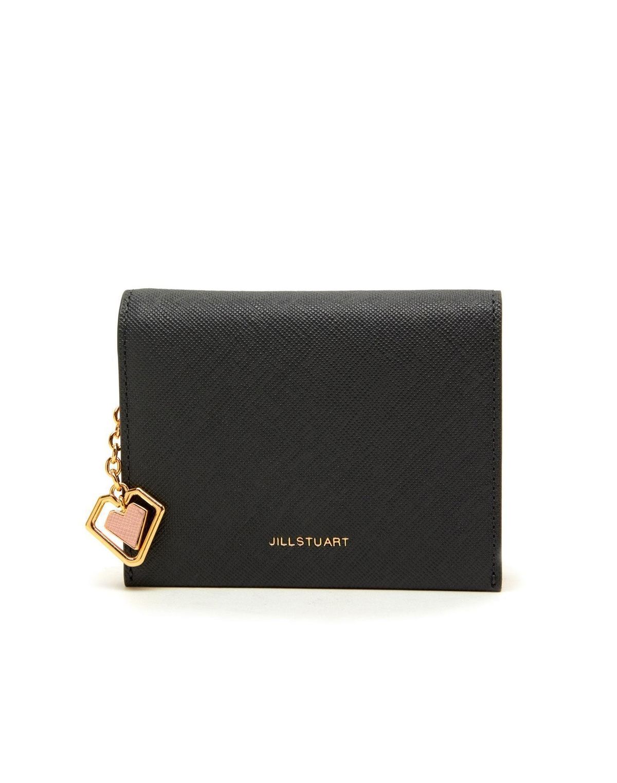 질스튜어트액세서리(JILLSTUART ACC) [LILY] 쁘띠 참장식 소가죽 배색 반지갑 2color