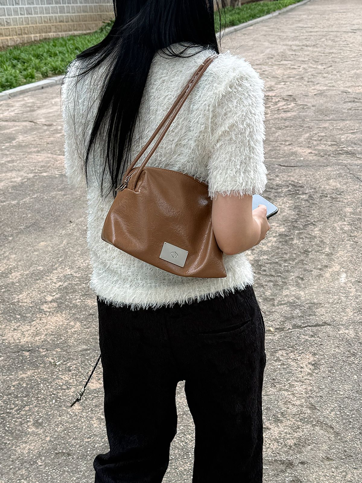 샐볼(SALBOL) COMPACT BAG [LEATHER CARAMEL]