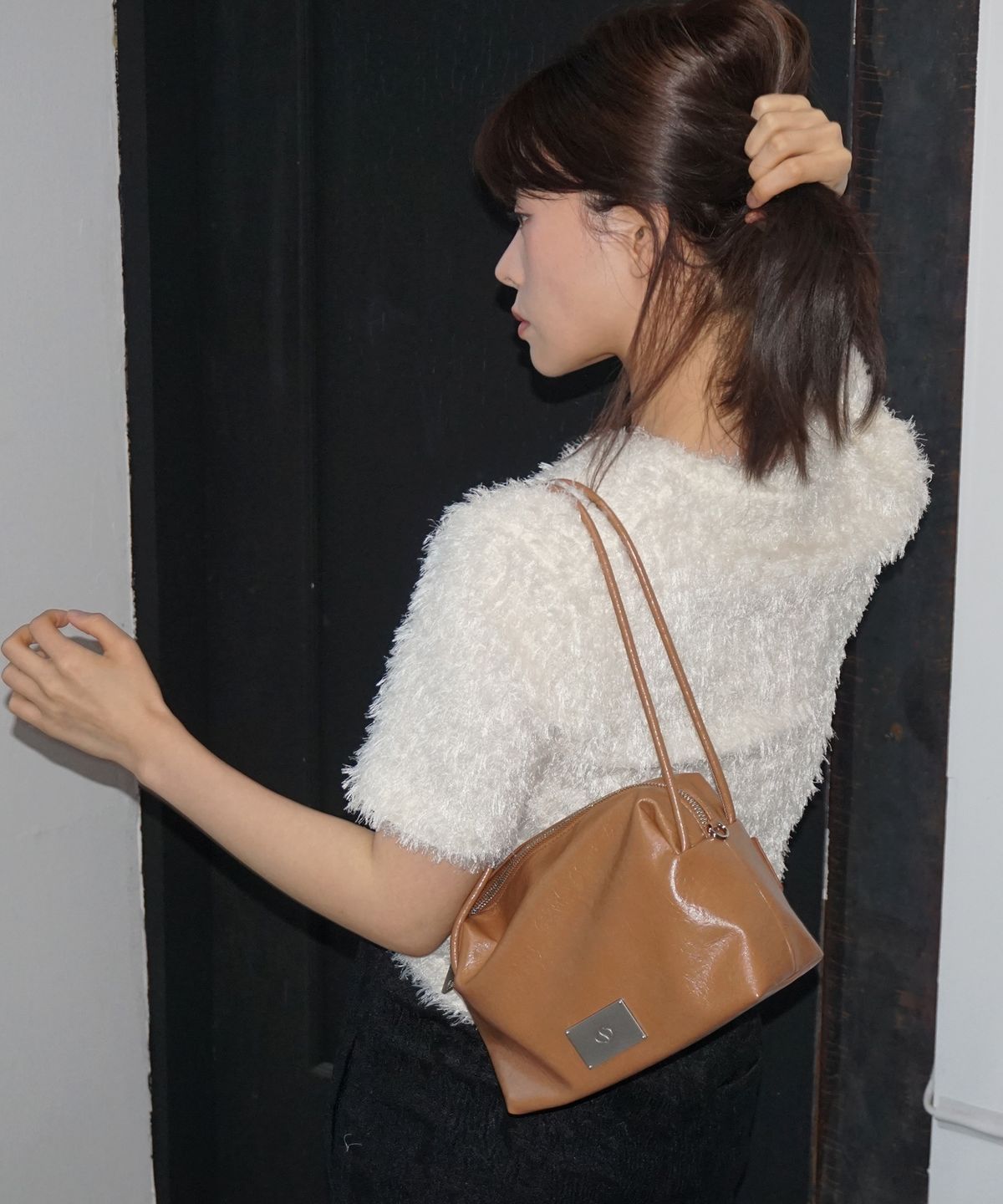샐볼(SALBOL) COMPACT BAG [LEATHER CARAMEL]
