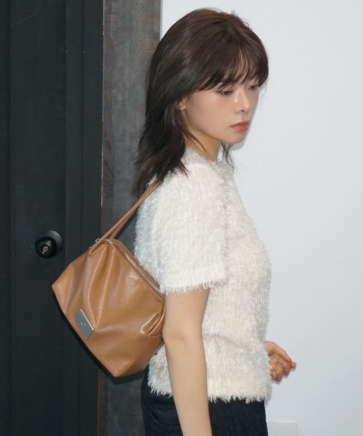 샐볼(SALBOL) COMPACT BAG [LEATHER CARAMEL]