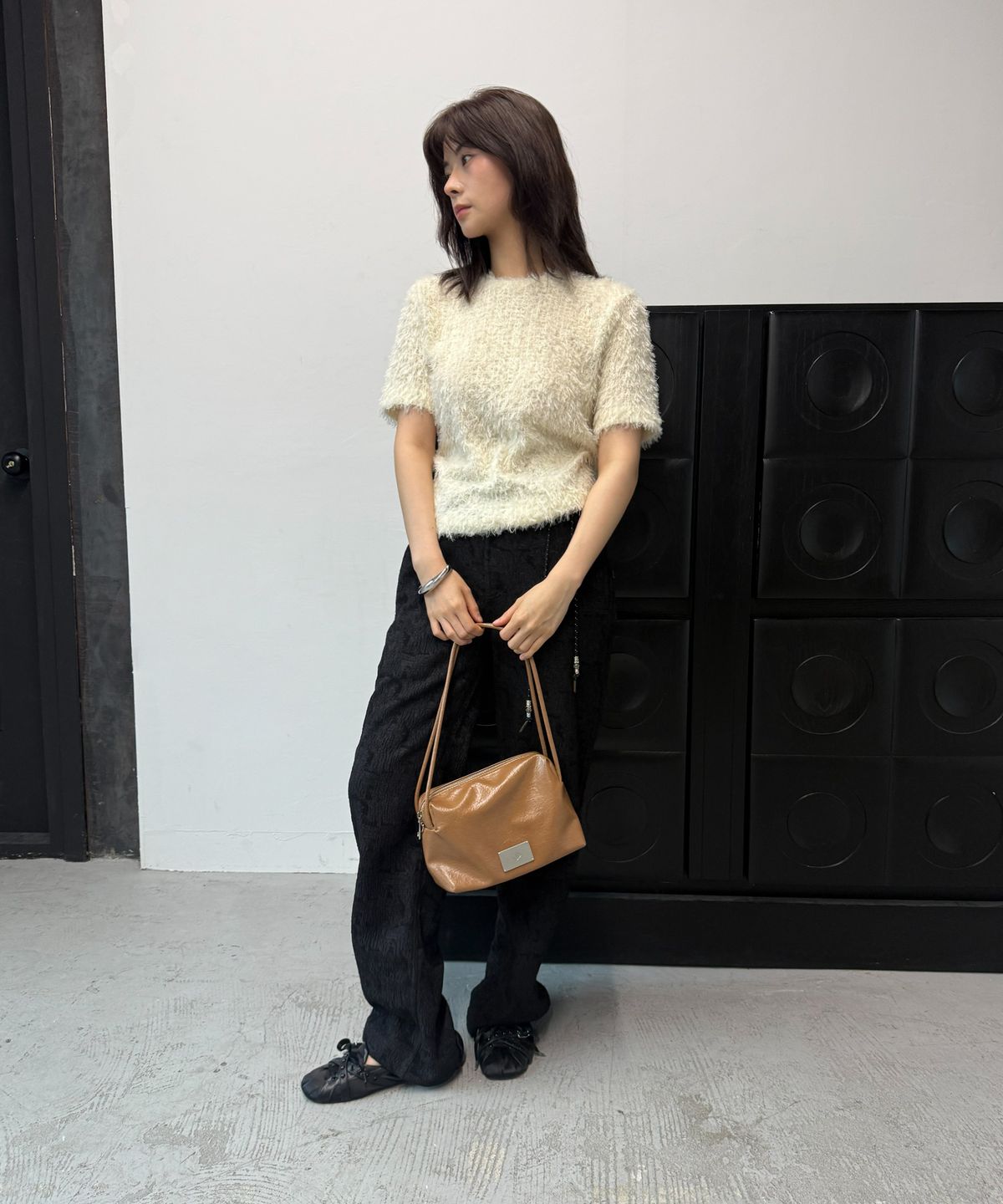 샐볼(SALBOL) COMPACT BAG [LEATHER CARAMEL]